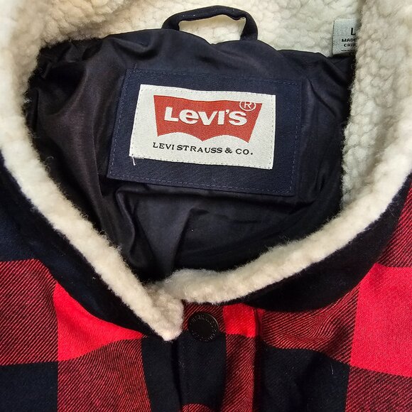 Levis Men's Size L Lined Woodsman Jacket Front Zip & Snap-Never Worn - Picture 2 of 12
